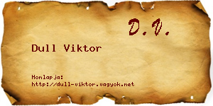 Dull Viktor névjegykártya